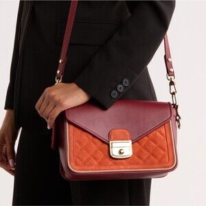 Longchamp Leather Purse Burnt Red Edition Cross Body Bag